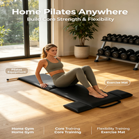 Tapis de yoga et de Pilates professionnel pliable, qualité studio, tapis d'exercice pliable, accessoires Pilates, tapis pliable avec poignées