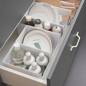 Kitchen <b>Drawer</b> Organizer Rectangular Stackable <b>Storage</b> <b>Box</b> For Cabinet Countertop Use Solid Color Uncapped Design - Product Image 1
