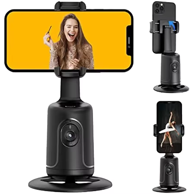 P01 Auto Face Tracking Tripod 360 Rotation Multifunction Vlog Shooting & Live Streaming for Home Use Flexible Desk Topping