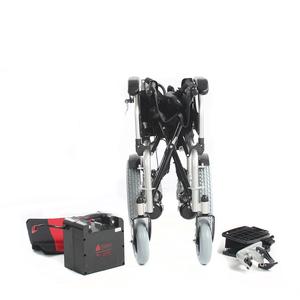 Fauteuil roulant électrique à cadre en acier pour pneu à air avant 8 ''et 12''-Batterie plomb-acide 12A, légère et durable - Product Image 4