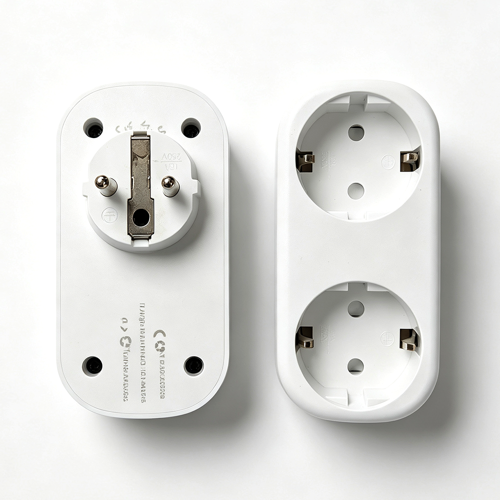 <strong>2</strong> <strong>in</strong> 1 EU <strong>Smart</strong> Plug Dual <strong>Outlet</strong> WiFi Bluetooth Dual Mode Socket Timing Group Control Voice Control <strong>Smart</strong> Electrical Socket <strong>Work</strong>