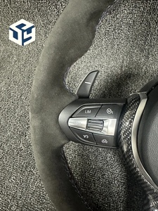 Volante de Fibra de Carbono para <span class=keywords><strong>BMW</strong></span> F30 F32 F10 F20 F07 F01 E46 E60 E90 M3 M4 M5 <span class=keywords><strong>M7</strong></span> - Product Image 2