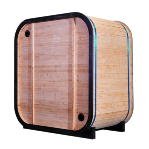 Sauna de Lujo para 3-4 Personas, Fabricada con Madera de Abeto Canadiense, con Ventana Panorámica, Terapia de Luz Infrarroja, para Jardín o Villa - Product Image 3