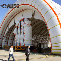 Tente hangar mobile gonflable de grande taille pour extérieur, chantier de construction, entrepôt d'avions, abri de voiture, tente arquée anti-poussière