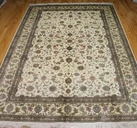 Handgefertigte Chinesische Seide und Polyester Teppiche im Persischen Stil mit Blumenmuster Preis