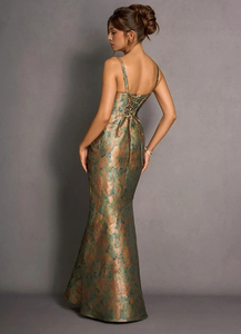 Vestido Largo sin Mangas con Hombros Descubiertos, Elegante y Sofisticado, Ajustado al Cuerpo, para Fiesta, Noche, Verano, Formal y a la Moda - Product Image 6