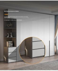 <span class=keywords><strong>Armoire</strong></span> de rangement moderne simple à porte plate avec support de coiffeuse <span class=keywords><strong>Armoire</strong></span> latérale <span class=keywords><strong>pour</strong></span> l'installation de l'entrée de la chambre à coucher - Product Image 4