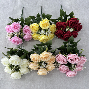 QYY-593 MeiMing 9 têtes Rich Rose Bundle Rose direct usine - Product Image 6