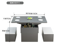 Ensemble de table basse relevable moderne en bois massif avec plateau en verre trempé, hauteur réglable, rangement, couleur personnalisable, montage facile