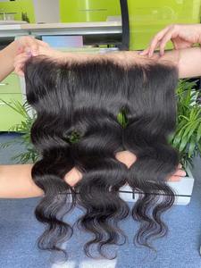 Lavishbeauty 13x6 Pelucas de cabello humano con frente de encaje Transparente HD Cierre frontal de encaje Peluca de cabello de bebé - Product Image 2