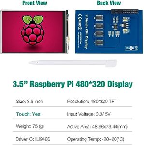 Aismartlink 3.5 inch LCD màn hình cảm ứng 480x320 SPI TFT hiển thị với bảo vệ trường hợp Shell cho Raspberry Pi 4B - Product Image 4