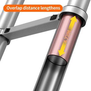 MEANFUN Hersteller MF-TLA440 3,2m Aluminium Teleskopleiter 15 Stufen 150kg Tragfähigkeit - Tragbare Ausziehleiter für den Heimgebrauch - Product Image 5
