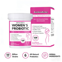 Exportation transfrontalière de capsules probiotiques pour femmes, 30 unités, complément alimentaire, approvisionnement direct d'usine, support OEM