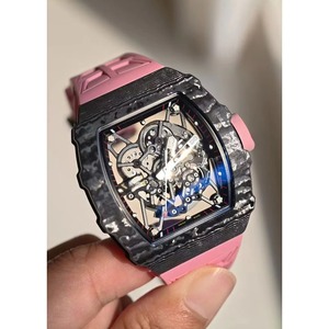 Limited Edition 3502 Luxury Fashion Skeleton Carbon Fiber Tourbillon <b>Automatic</b> Mechanical Watch, Suitable for Men and Women - Product Image 4