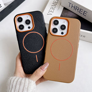 Coque de Téléphone Portable Antichoc Personnalisée Haut de Gamme de Luxe en Cuir PU Pleine Fleur Grainé avec Fermeture Magnétique pour iPhone 15 Pro Max 17 16 14 13 - Product Image 5