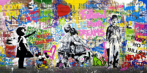 Pop Art Print Wall Decor Brainwash Canvas Extra Large Street Art Graffiti Urban Balloon Girl <span class=keywords><strong>Banksy</strong></span> Painting - Product Image 6