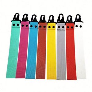Various Color Plain Nylon Metal <b>Key</b> <b>Ring</b> Holder Fabric Custom <b>Car</b> Keychain - Product Image 1