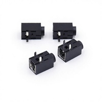 Connecteur audio femelle en cuivre de 2,5 mm pour applications de cartes de circuits imprimés (PCB) d'écouteurs et d'enceintes, fiche droite à deux broches PJ-210A en plastique