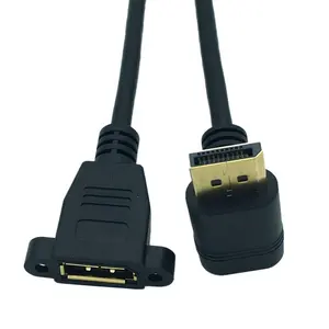 בסיטונאות זווית dp כבל-30cm 90 תואר זווית נכונה DisplayPort זכר DP תצוגת יציאת נקבה כבל