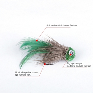 FTK 4PCs Mayoristas Mosca Trucha Moscas Trucha Salmón Moscas Kit para Pesca con mosca - Product Image 3