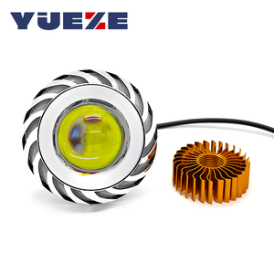 Faro Angel Eye Blanco Con Demon Eye Verde Para Kawasaki Z800, Z250, Z300 | HID Blanco 4300K-10000K