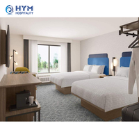 Meubles personnalisés en panneaux de bois modernes pour hôtel Hampton Inn cinq étoiles - Écologiques, tailles et couleurs sur mesure