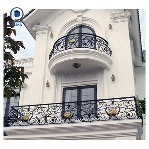 Rampe en fer forgé de luxe moderne de haute qualité avec <span class=keywords><strong>balustres</strong></span> pour balcon et terrasse de villa - Product Image 3