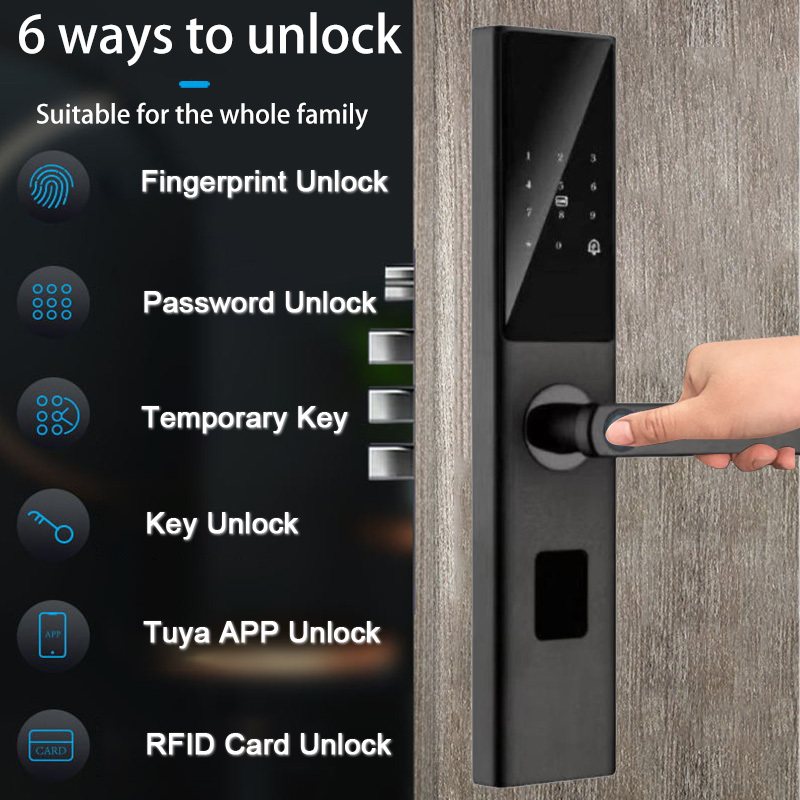 XSDTS Z12 Tuya Smart Door Lock Support Wifi Zigbee Remote Module · image 4