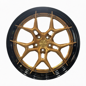 Cerchi in Lega di Alluminio Personalizzati per Auto 18 19 20 21 22 Pollici Design Nero Oro Lucido per Sostituzione - Product Image 1