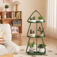 Nouveau support de fleurs multi-niveaux mobile sur pied pour plantes succulentes, idéal pour balcon et salon, avec six plateaux, pour Noël
