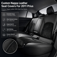 Housses de siège de voiture respirantes en cuir NAPA, style professionnel, sur mesure pour 5 sièges, ensemble complet toutes saisons, beige