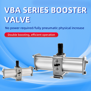 Vanne de surpression d'air VBA20A-03GN, rapport <span class=keywords><strong>2x</strong></span>, 1000L/min, <span class=keywords><strong>0</strong></span>,<span class=keywords><strong>2</strong></span>-1,0MPa, avec <span class=keywords><strong>2</strong></span> manomètres et silencieux - Product Image 2
