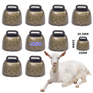 Campanas Vaqueras Metálicas Retro al por Mayor con Sonido Nítido, Logotipo Personalizable Imprimible, Campanas <span class=keywords><strong>de</strong></span> Bronce para Decoraciones Navideñas y Accesorios para Mascotas - Product Image 1