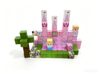 Set Mainan Edukatif DIY Blok Magnet Plastik untuk Prasekolah, Puzzle 3D, Perakitan STEM, Susun, dan Sortir Kubus