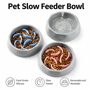 Comedero y Bebedero Lento para Mascotas, Antideslizante, de Silicona Ecológica, para Perros - Product Image 1