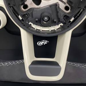 Volant R8 avec bouton de démarrage, volant en cuir entièrement perforé pour <span class=keywords><strong>Audi</strong></span> A3 A4 A5 A6 B8 B9 Q3 Q5 TT TTRS RS3 RS4 S3 S4 S5 8V - Product Image 4