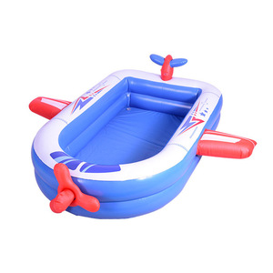 สระว่ายน้ำเป่าลมรูปเครื่องบิน PVC สำหรับใช้กลางแจ้งที่บ้าน พับเก็บได้ สำหรับเด็กเล่น - Product Image 1