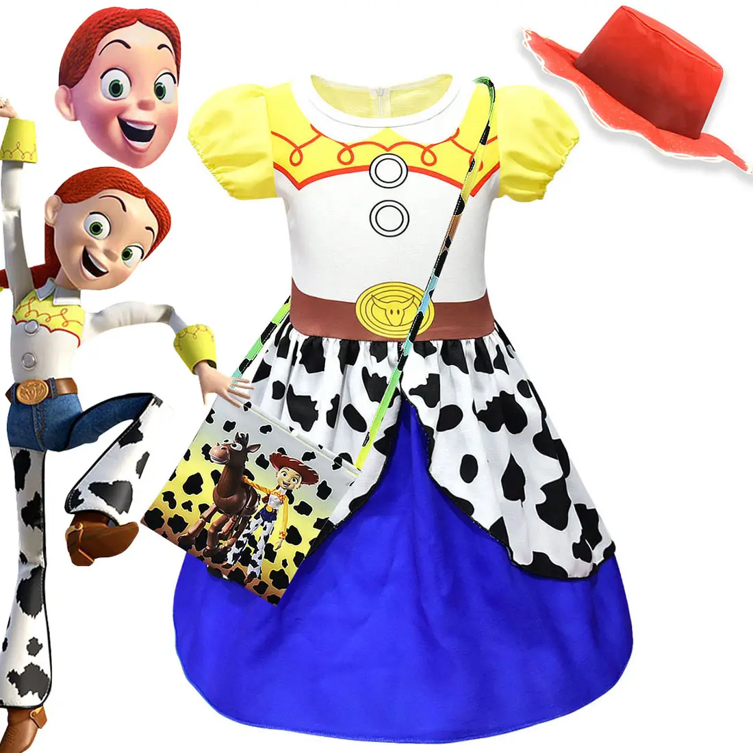 Woody Jessie Fancy Tutu Dress for Little Girls Forky Buzz Bo Peep Halloween Birthday Party Princess Costume ecoparty