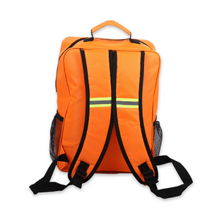 Kit de secours d'urgence, sac à bandoulière imperméable en tissu Oxford orange pour la prévention des catastrophes en plein air, capacité de 5 personnes - Product Image 3