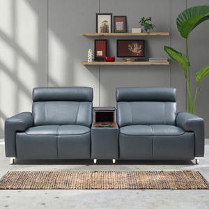 Nhà phòng khách chính hãng Da điện ngồi có thể ngả sofa màu xanh phương tiện truyền thông phòng rạp hát ghế sofa rạp chiếu phim tại nhà đồ nội thất - Product Image 2