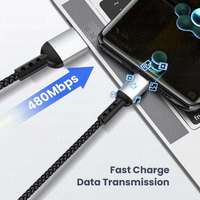Cable USB Tipo C de Nailon Trenzado 3A de Carga Rápida para iPhone 13 14 Pro Max para Uso con Computadora, Precio de Fábrica