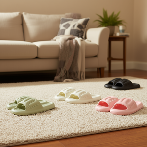 Ciabatte da donna Eb con punta aperta, tomaia in EVA, suola in gomma, comode, leggere, per la casa, primavera estate, tinta unita, stile trendy - Product Image 2