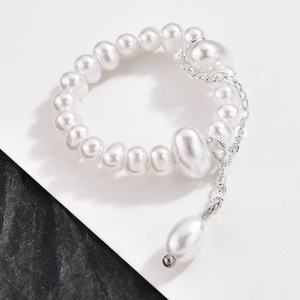 Colorstone Pearl <b>Ring</b> Elegant Style Multi-layered Finger <b>Ring</b> High-end For Versatile Accessory New Trendy <b>Ring</b>-<b>Spinner</b> - Product Image 5