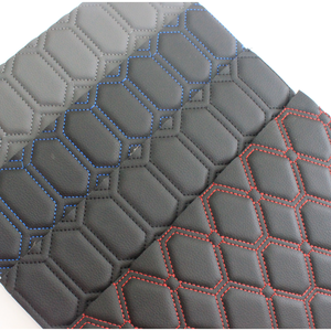 Cuir synthétique PVC matelassé diamant pour sellerie automobile, matériau d'intérieur automobile - Product Image 1