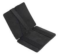 Porte-cartes magique en cuir véritable, élastique, multi-emplacements, étui pour carte d'identité, petit portefeuille pour cartes, personnalisable avec logo et couleur