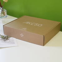 Vente en gros de vêtements d'expédition en papier carton noir grande nouvelle tendance boîte-cadeau de Noël emballage de veste d'entraîneur boîte ondulée vide