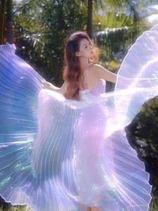 <span class=keywords><strong>Ali</strong></span> d'argento d'oro puntelli di danza Modulare a 360 gradi danza del ventre per adulti incontri annuali giochi di spettacolo decorazioni per feste - Product Image 4