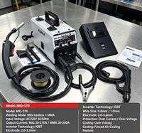 Machine à souder ZCMAX MIG-250 2 en 1 sans gaz MIG MMA IGBT à inverseur avec affichage numérique, soudeuse portable