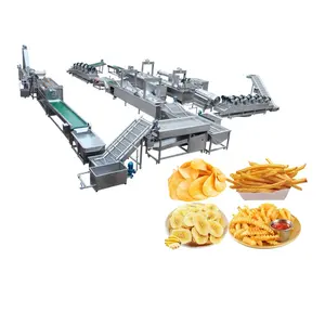 المقلية المجمدة خط إنتاج بطاطس بطاطس أوتوماتيكية خط إنتاج رقائق بطاطس