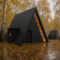 Cabane préfabriquée haut de gamme S780 en forme de A pour hameçon maritime, hébergement panoramique, service d'approvisionnement direct usine pour entrepreneurs